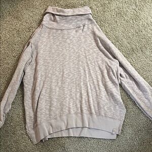 We The Free Heathered Gray Cowl Neck Sweater